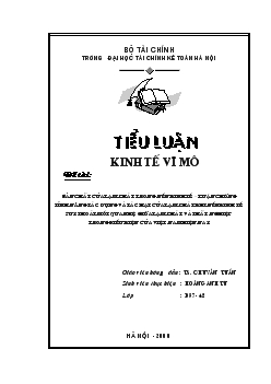 Bản chất của lạm phát trong nền kinh tế - Luận chứng tác dụng và tác hại... mối quan hệ giữa lạm phát và thất nghiệp ở VN