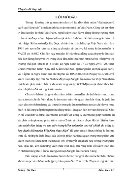 Báo cáo Kiểm toán chu trình bán hàng và thu tiền trong kiểm toán tài chính do Công ty hợp danh kiểm toán Việt Nam thực hiện