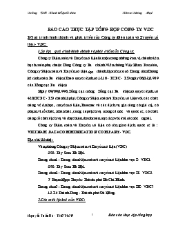 Báo cáo Thực tập tại Công ty Điện toán và Truyền số liệu - VDC