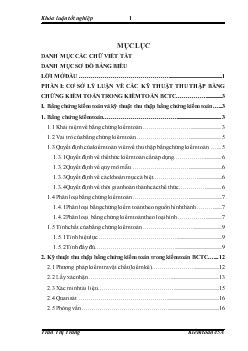 Báo cáo Thực trạng và giải pháp trong việc áp dụng các kỹ thuật thu thập bằng chứng kiểm toán trong kiểm toán tài chính do Công ty AASC