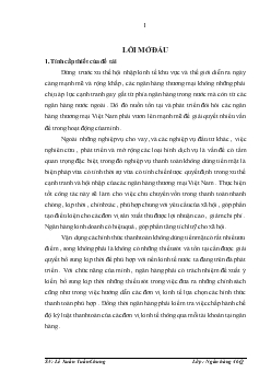 Giải pháp mở rộng thanh toán không dùng tiền mặt tại Ngân hàng thương mại cổ phần Công Thương (VietinBank) Chương Dương