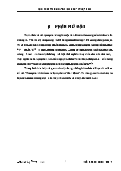 Lạm phát và kiềm chế lạm phát ở Việt Nam