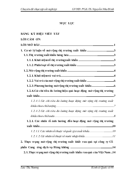 Mở rộng thị trường xuất khẩu rau quả tại Công ty cổ phần Cung ứng dịch vụ Hàng không