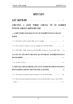Một số giải pháp đẩy mạnh hoạt động tiêu thụ ô tô ở Xí nghiệp Toyota Hoàn Kiếm Hà Nội trên thị trường miền Bắc