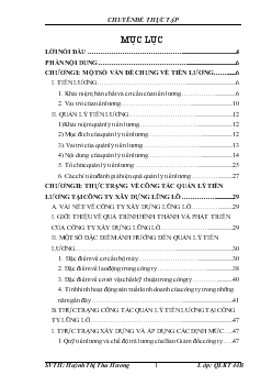 Một số vấn đề về hoàn thiện quỹ tiền lương tại Công ty xây dựng Lũng Lô
