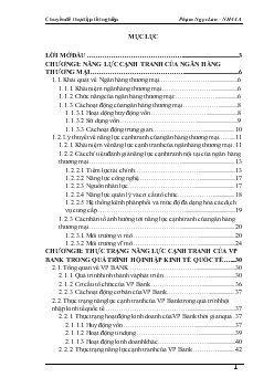 Nâng cao năng lực cạnh tranh của Ngân hàng thương mại cổ phần các Doanh nghiệp Ngoài Quốc doanh (VPBank) Việt Nam trong quá trình hội nhập kinh tế quốc tế <NHaCT>