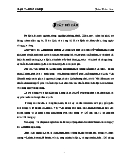 Những giải pháp nâng cao hiệu quả kinh doanh lữ hành tại Công ty du lịch Hoàng Long