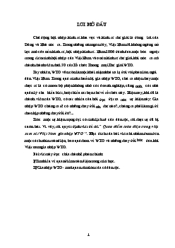 Quan điểm toàn diện trong việc xem xét Việt Nam hội nhập WTO