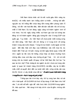Quản lý quan hệ khách hàng trong du lịch - Thực trạng và giải pháp