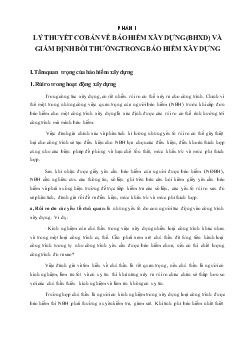 Thực trạng và giải pháp cho công tác giám định và giải quyết bồi thường trong bảo hiểm xây dựng tại Bảo Việt Hà Nội giai đoạn 2000-2005
