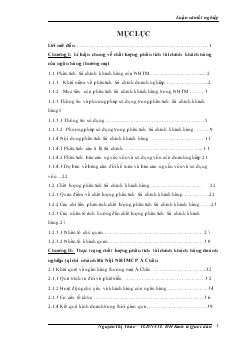 Thực trạng và giải pháp nâng cao chất lượng phân tích tài chính khách hàng tại Ngân hàng thương mại cổ phần Á Châu (ACB) - Chi nhánh Hà Nội