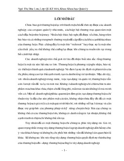 Thực trạng và giải pháp xây dựng thương hiệu tại Công ty Internet Viettel