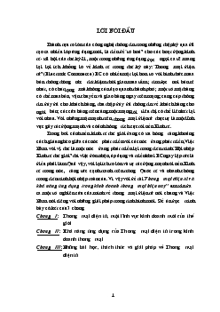 Thương mại điện tử và khả năng ứng dụng trong kinh doanh thương mại hiện nay