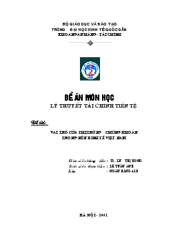 Vai trò của thị trường chứng khoán trong nền kinh tế Việt Nam