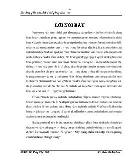 Xây dựng phần mềm đặt và trả phòng của khách sạn Bằng Giang
