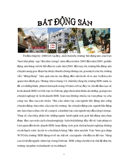 Báo cáo Môi giới bất động sản < bất động sản>