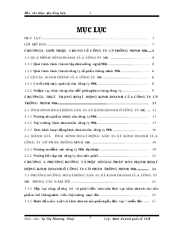 Báo cáo Thực tập tại Công ty cổ phần thông minh MK