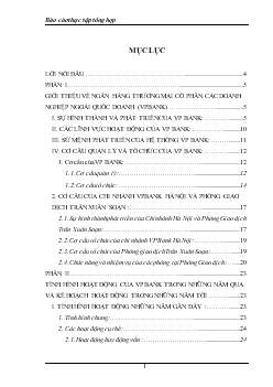 Báo cáo Thực tập tại Ngân hàng thương mại cổ phần các Doanh nghiệp ngoài Quốc doanh (VP Bank) Hà Nội