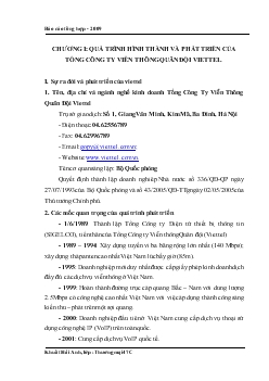 Báo cáo Thực tập tại Tổng công ty Viễn Thông Quân Đội Viettel
