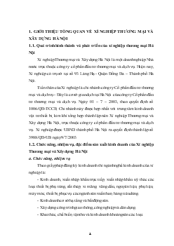 Báo cáo Thực tập tại xí nghiệp thương mại và xây dựng Hà Nội