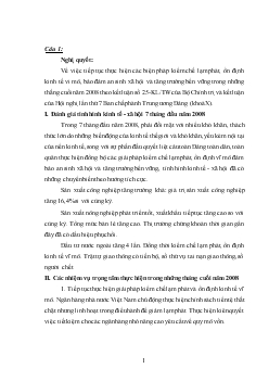 C1. Những văn bản pháp quy của Việt Nam liên quan đến chương trình xoá đói giảm nghèo ở nước ta; C2. Xoá đói giảm nghèo góp phần bảo đảm an sinh xã hội bền vững