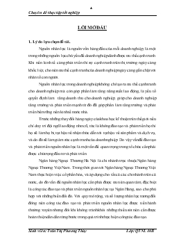 Đào tạo và phát triển nguồn nhân lực tại Ngân hàng thương mại cổ phần Ngoại Thương chi nhánh Hà Nội <NHaNL>