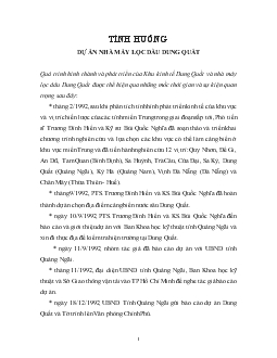 Dự án nhà máy lọc dầu Dung Quất <bài tập tình huống>