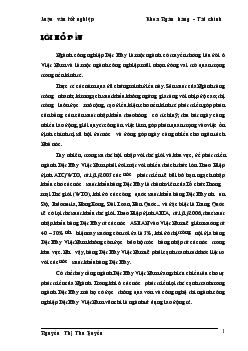 Giải pháp tài chính nhằm thúc đẩy sự phát triển ngành công nghiệp Dệt May Việt Nam trong tiến trình hội nhập WTO từ nay đến năm 2010