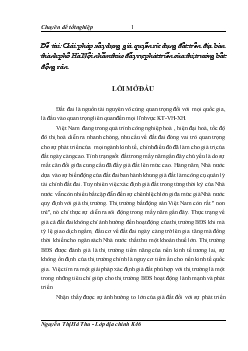 Giải pháp xây dựng giá quyền sử dụng đất trên địa bàn thành phố Hà Nội nhằm thúc đẩy sự phát triển của thị trường bất động sản