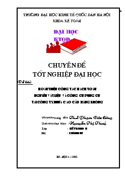 Hoàn thiện công tác hạch toán nguyên vật liệu và công cụ dụng cụ tại Công ty nhựa cao cấp hàng không