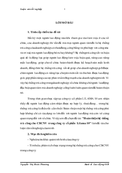 Hoàn thiện hệ thống trả công cho cán bộ công nhân viên trong Công ty cổ phần Lilama 10