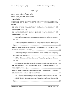 Hoàn thiện kế toán chi phí sản xuất và tính giá thành sản phẩm tại Tổng Công ty cổ phần Dệt may Hà Nội (nhật ký chứng từ - Ko lý luận)