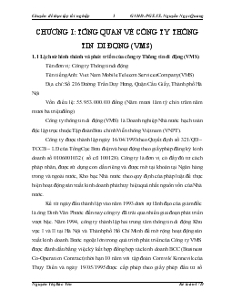 Hoàn thiện kế toán doanh thu, chi phí và xác định kết quả tại Công ty thông tin di động - VMS (chứng từ ghi sổ - ko lý luận - máy)