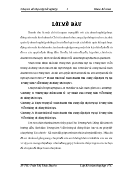 Hoàn thiện kế toán doanh thu cung cấp dịch vụ tại Trung tâm Viễn thông di động Điện lực (nhật ký chung - Ko lý luận)