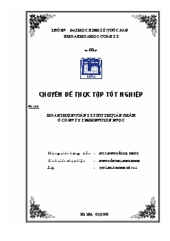 Hoàn thiện quản lý tiêu thụ sản phẩm ở Công ty TNHH Nguyên Ngọc