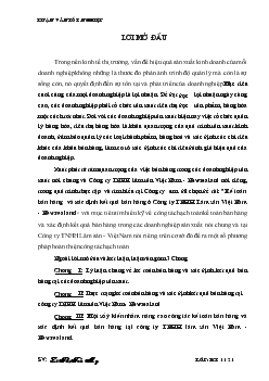 Kế toán bán hàng và xác định kết quả bán hàng ở Công ty TNHH Lâm sản Việt Nam - Newzealand (chứng từ ghi sổ)