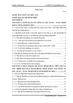 Kế toán nhập khẩu, tiêu thụ và xác định kết quả hoạt động nhập khẩu tại Công ty sản xuất XNK tổng hợp Hà Nội (nhật ký chung - Ko lý luận - máy)