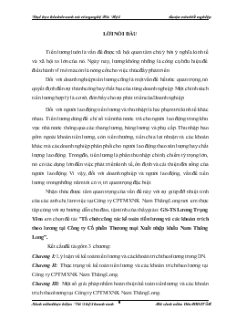 Kế toán tiền lương và các khoản trích theo lương tại Công ty cổ phần Thương mại XNK Nam Thăng Long (chứng từ ghi sổ)