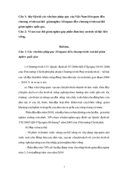 Liệt kê những văn bản pháp quy của Việt Nam liên quan đến chương trình xoá đói giảm nghèo quốc gia. Vì sao xoá đói giảm nghèo góp phần đảm bảo An sinh xã hội bền vững (Mẫu 3)