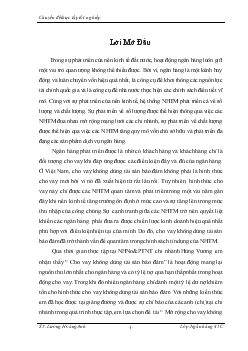 Mở rộng cho vay không dùng tài sản bảo đảm tại Ngân hàng nông nghiệp và phát triển nông thôn (AgriBank) chi nhánh Hùng Vương