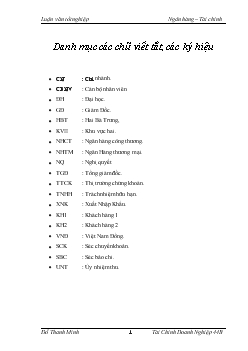Mở rộng và phát triển các hoạt động dịch vụ tại Ngân hàng thương mại cổ phần Công Thương (VietinBank) khu vực 2 - Hai Bà Trưng