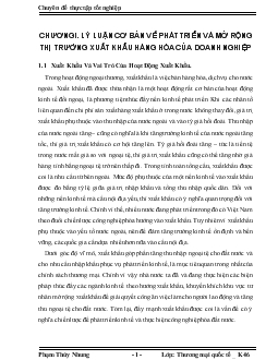 Một số giải pháp nhằm đẩy mạnh công tác phát triển và mở rộng thị trường xuất khẩu giầy của Công ty TNHH 1 thành viên giầy Thượng Đình