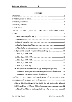 Nâng cao hiệu quả sản xuất kinh doanh của Công ty cổ phần may Thăng Long