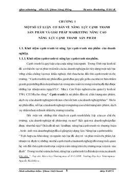 Nâng cao năng lực cạnh tranh Marketing xuất khẩu cho nhóm hàng Jacket của Công ty cổ phần May Chiến Thắng sang thị trường Hoa Kỳ