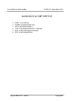 Phân tích thiết kế hệ thống thông tin quản lý Card Visit - Leaflet cho Công ty TNHH du lịch và dịch vụ Việt Nam (Access)