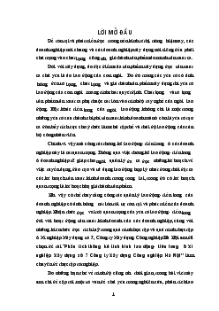 Phân tích thống kê tình hình lao động - Tiền lương ở Xí nghiệp Xây dựng số 7 Công ty Xây dựng Công nghiệp Hà Nội
