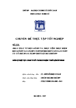 Pháp luật về hợp đồng và thực tiễn thực hiện hợp đồng tại Công ty cổ phần xây dựng thuỷ lợi Hải Phòng.