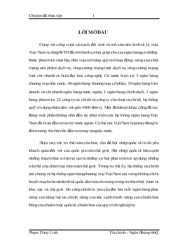 Quản lý Rủi ro tín dụng tại Sở Giao dịch 1 Ngân hàng thương mại cổ phần Công Thương (VietinBank) Việt Nam