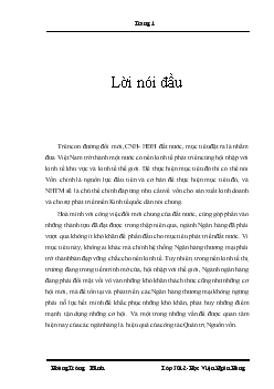 Quản trị nguồn vốn kinh doanh và thực trạng công tác quản trị nguồn vốn kinh doanh tại Ngân hàng thương mại cổ phần Quân Đội (MB)