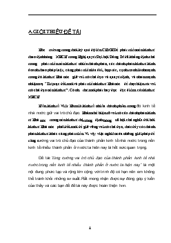 Tăng cường vai trò chủ đạo của thành phần kinh tế nhà nước trong nền kinh tế nhiều thành phần ở nước ta hiện nay